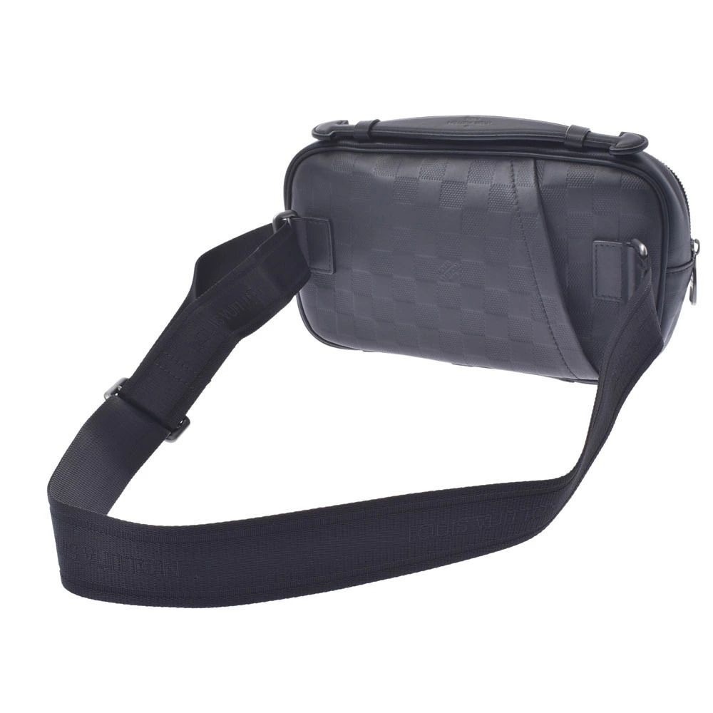 Louis Vuitton Leather Onyx Body Bum Black Belt Damier Infini Ambrelle